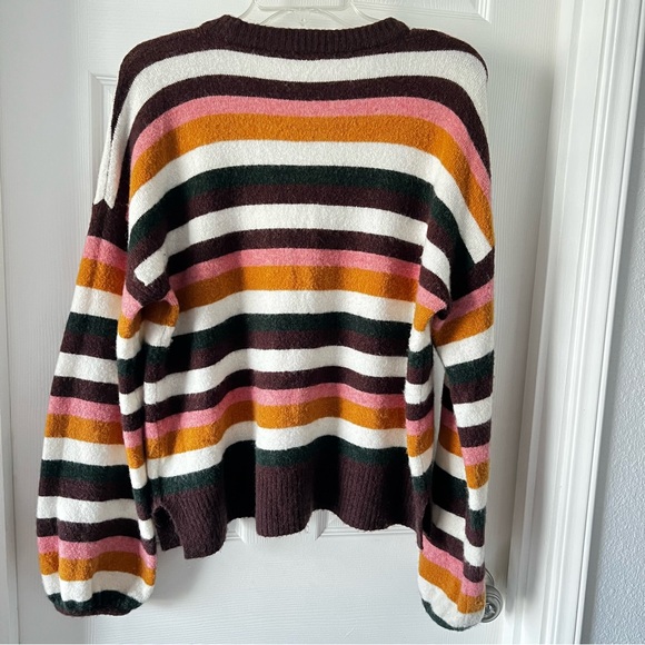 Madewell Alpaca Wool blend Multicolor Striped Scoop Neck Knit Sweater Women’s L - Picture 6 of 14